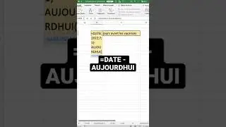 Créer un compte à rebours sur #excel !