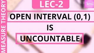 The open interval (0,1) is uncountable