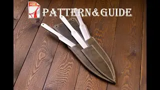 Чехол для метательных ножей из кожи. Бесплатная выкройка в PDF. Сase for throwing knives.
