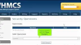 How to manage security questions in WHMCS - Canadian Web Hosting