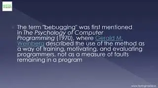 Manual Testing - Bebugging || testing master || www.testingmaster.in