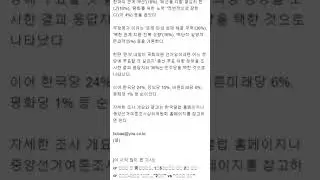 한국당 지지율 4…'국정농단 이후 최고치'[한국갤럽]