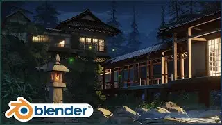 Japanese garden - Made with blender