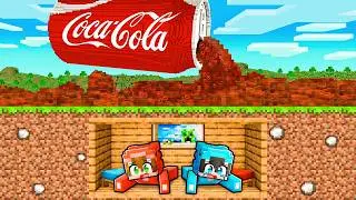Bunker SECRETO vs TSUNAMI de COCA COLA en Minecraft