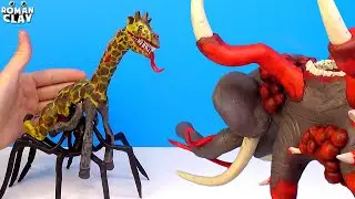 Making Zoochosis Animals: Giraffe and Elephant Zombie Mutants ► Sculpting with Clay