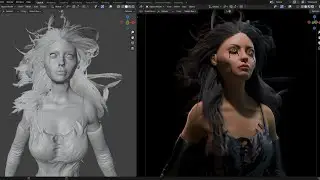 Realistic Horror Female Portrait Sculpt - Blender 4.2