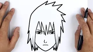 How to DRAW SASUKE UCHIHA from Naruto Shippuden - Easy Step By Step Anime drawing
