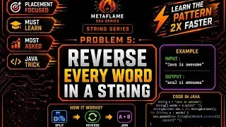 🔥 Reverse Every Word in a String | String Problem #5 | Java DSA Tamil | Easy Interview Question