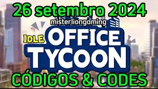 CÓDIGOS IDLE OFFICE TYCOON | IDLE OFFICE TYCOON CODES | 26 SETEMBRO | GIFT CODES | REDEEM CODES 🎁🎁🎁