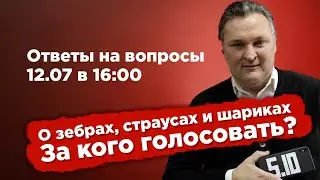 Ответы на вопросы / О зебрах, страусах и шариках / За кого голосовать?