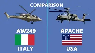 Comparison of USA built Apache and Italies Built AW249 Attack Helicopter.