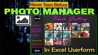 How to Create Picture Manager in Excel Userform (Simple vba code) | How to Insert Picture in Excel