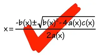 Quadratic formula for non-constant coefficients
