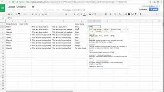 Using OR, AND, NOT, IF, and SWITCH: Introduction to Programming with Google Sheets 06-D