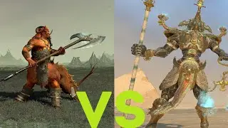 Иеротитан vs Дракоогр-шаггот Total War Warhammer 2. тесты юнитов v1.4.0.