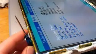 Poking cracked flexible PCB in a 1600x1200 laptop LCD panel