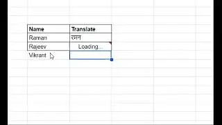 Using Google Translate on Google Sheet..