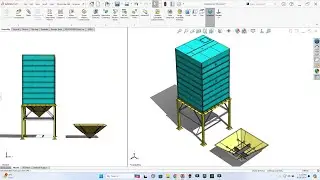 Solidworks Tutorial #  254 Industrial Paddy Storage Bin in Sheet Metal by SW Easy Design