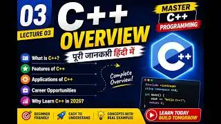 03   C++ Overview in Hindi  What is C++ Features, Applications & Career Scope  Master C++ Programmin