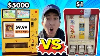 $5000 Pokemon Vending Machine VS $1 Pokemon Vending Machine