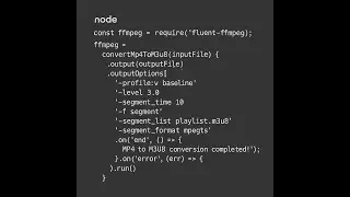 Convert MP4 to M3U8 Using Node.js & FFmpeg | Full Coding Tutorial