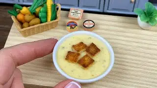 Мини Сырный Суп | Мини суп из настоящих ингредиентов! | Еда в Миниатюре