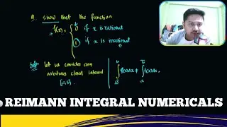 Reimann Integral Important Numericals