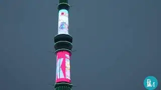 Advertising on Ostankino Tower in Moscow