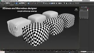 3DsMax and Marvelous designer (morph, skinwarp and unwrap)
