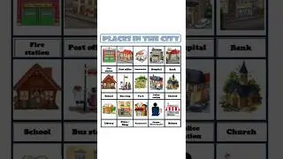 Places in the City Vocabulary #english #mycity #vocabulary