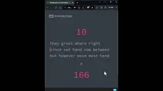 154 Words Per Minute (WPM) | Monkeytype 15sec 