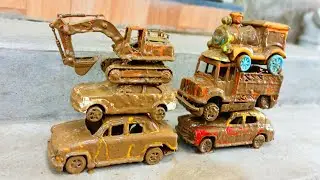 Toy Vehicles are Cleaned after being Found On The Tree in Muddy Condition | Dupmer Truck | Muddy Toy