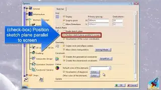 CATIA SETTINGS - Position Sketch Plane parallel to screen