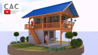 Simple Farmhouse | Tropical House | 4x8m | Two Bedroom