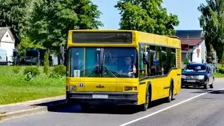 ДЗЕРЖИНСК (Беларусь) | Поездка на Автобусе; МАЗ-103.065; гос. АХ 2909-5; марш. 8. (07.07.2024 г.)