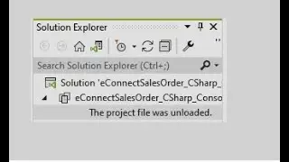 the project file was unloaded - visual studio