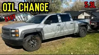 How to do an Oil Change Chevy Silverado 1500 2014-2019 GMC Sierra
