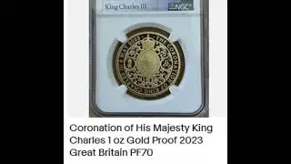 Coronation of His Majesty King Charles 1 oz Gold Proof 2023 Great Britain PF70