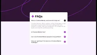 FAQ accordion - HTML, CSS & JavaScript / Frontend Mentor Challenges