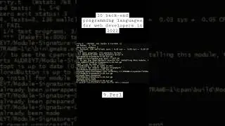 10 back-end programming languages for web developers in 2022 - Perl 