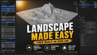 Landscape Free Blender Built-in Add-on - Blender Tutorial