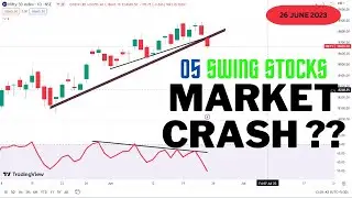 Big Fall Alert  !! Nifty Broken Trendline !! 05 BEST Swing Trading Stocks !! #banknifty ! 26 June