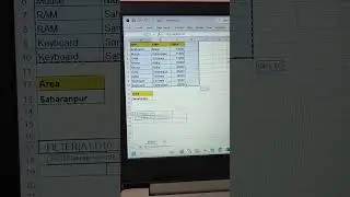 Filter Function in excel #shorts