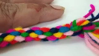 ऊन में से एकदम आसानी से Cord बनाये / Woolen yarn cord/ woolen craft/ friendship belt making