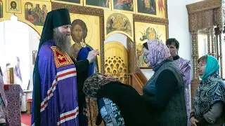Проводы епископа Силуана духовенством и мирянами Колпашевской епархии