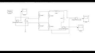 Fullwave rectifier with Inductor filter Matlab Simulation