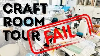 Getting my DISASTER Craft Room 🎬 TOUR ready - Behind the scenes clean with me!
