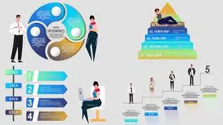 People and Gradient Infographics Pack | After Effects Project Files - Videohive template