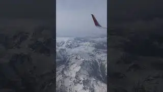 Кавказские горы вид из самолета Сочи
