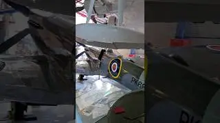 The RAF Supermarine Spitfire fighter aircraft on Display at Solent Sky Museum